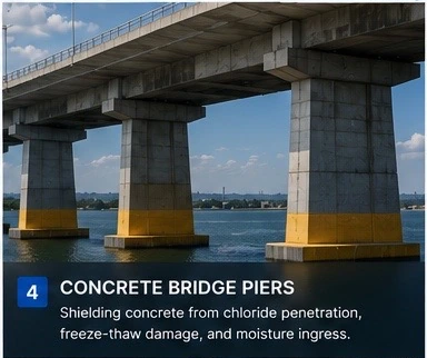 Concrete bridge piers